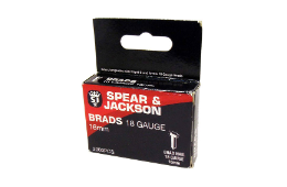 SPEAR & JACKSON Brad Nails 16mm 18 Gauge
Box 2000